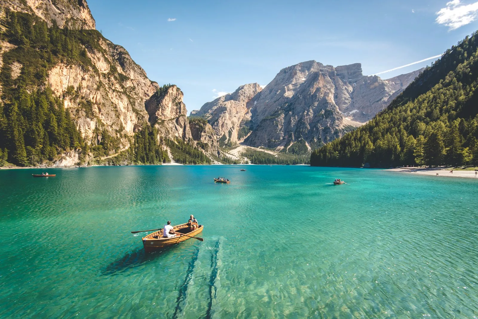 Scenic lake and mountains on a custom itinerary